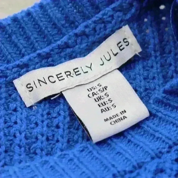 SINCERELY JULES Adjustable Length Cinch Crop Long Sleeve Knit Sweater Women S - Picture 6 of 10